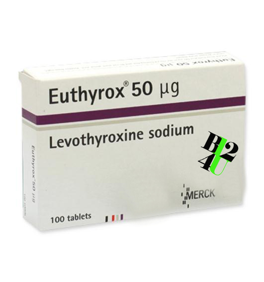 Merck Euthyrox Thyroid Supplement 50mcg AmpaVit & B124U