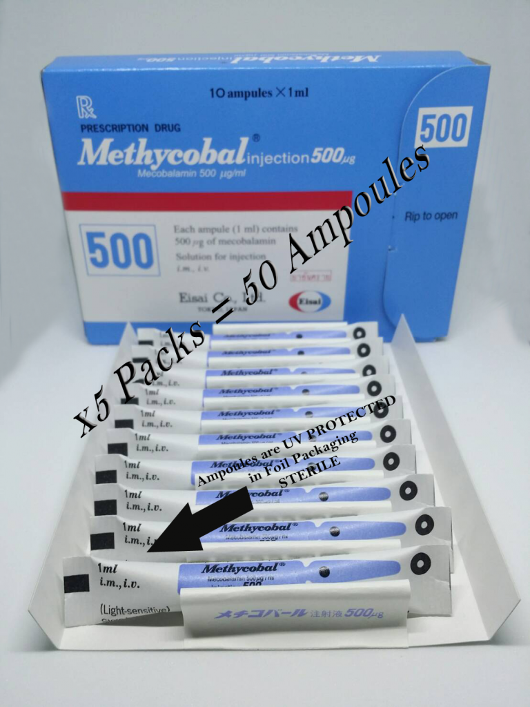 Methylcobalamin Injection Vitamin B12 50 x 1ml AmpaVit B124U