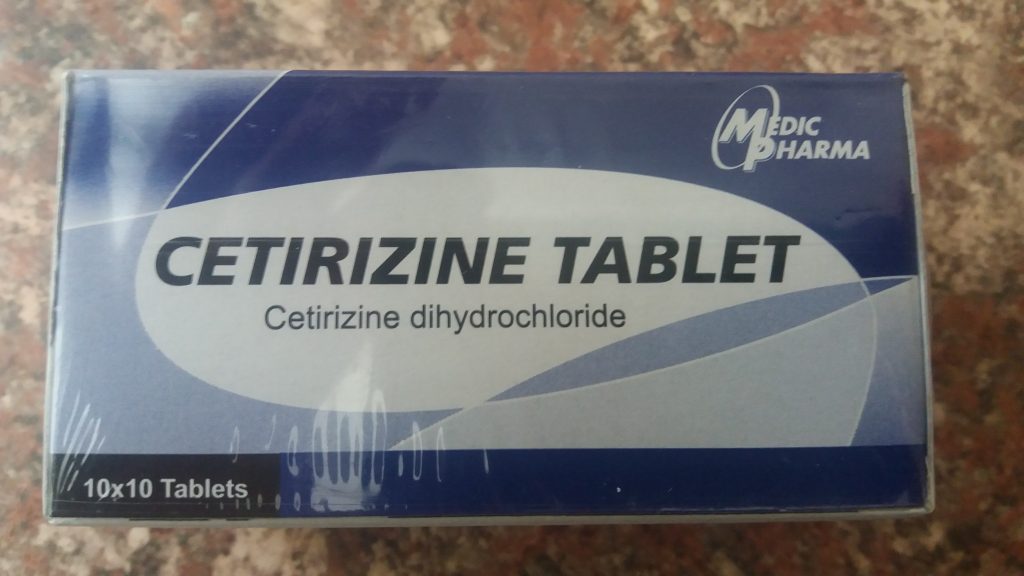 Cetirizine 100 x 10mg tablets Box Anti Histamine AmpaVit & B124U