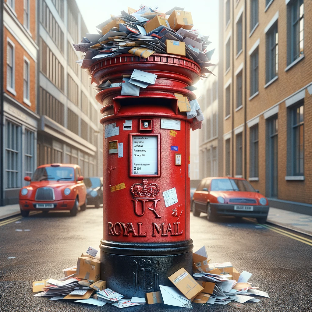 Royal Mail bulging box image
